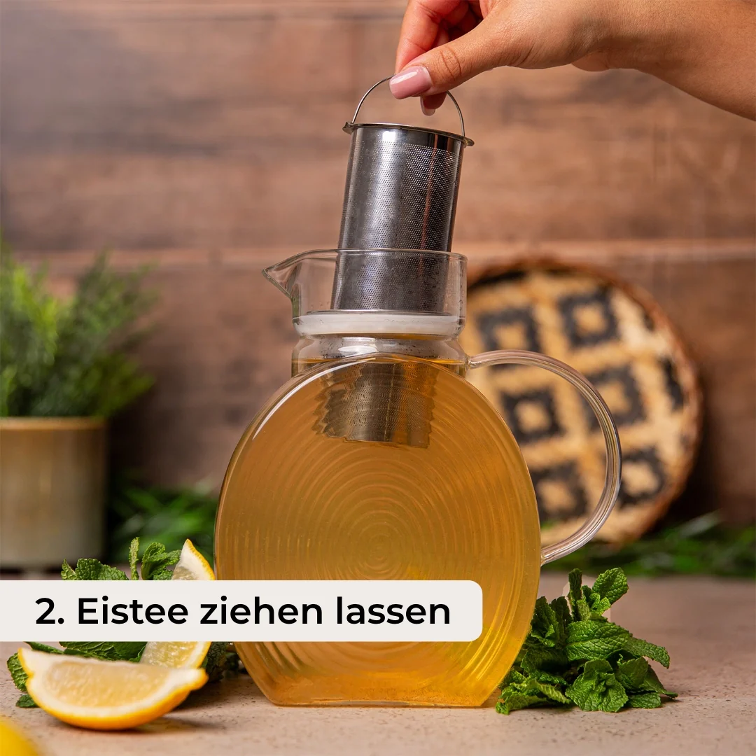 Glas Eisteekaraffe für Kühlschrank (1,5L) - Image 3