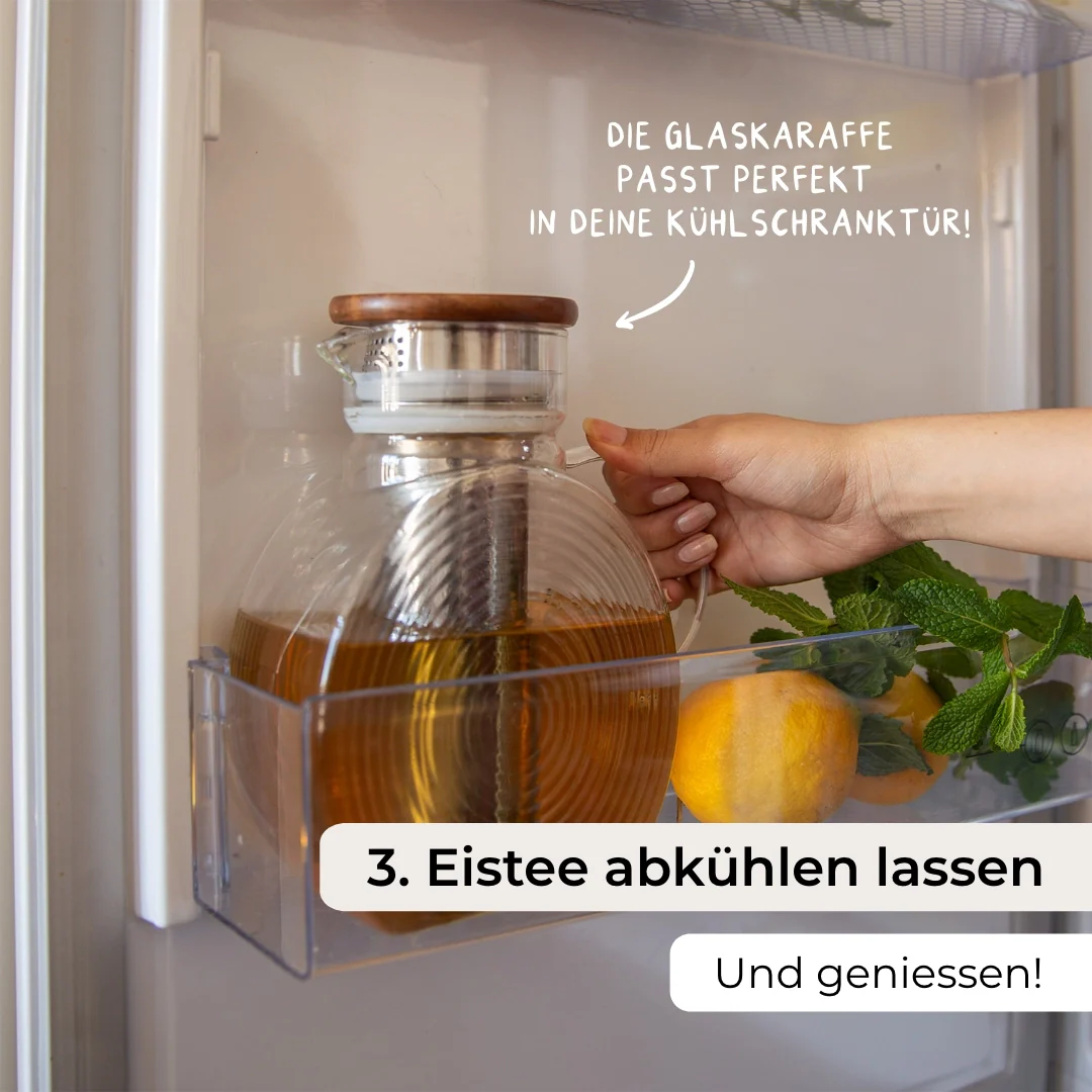 Glas Eisteekaraffe für Kühlschrank (1,5L) - Image 4