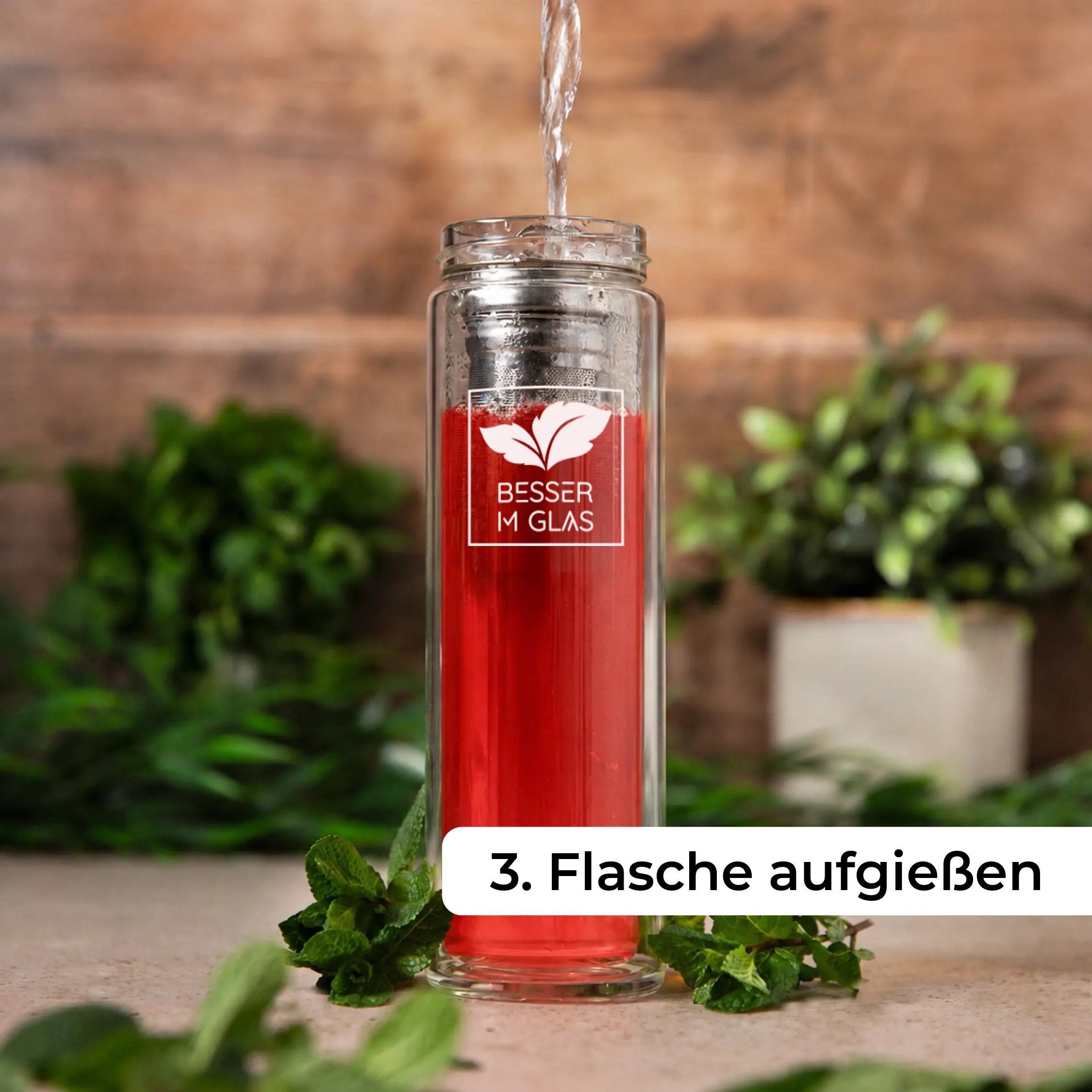 Glas Eisteeflasche (450ml) - Image 4