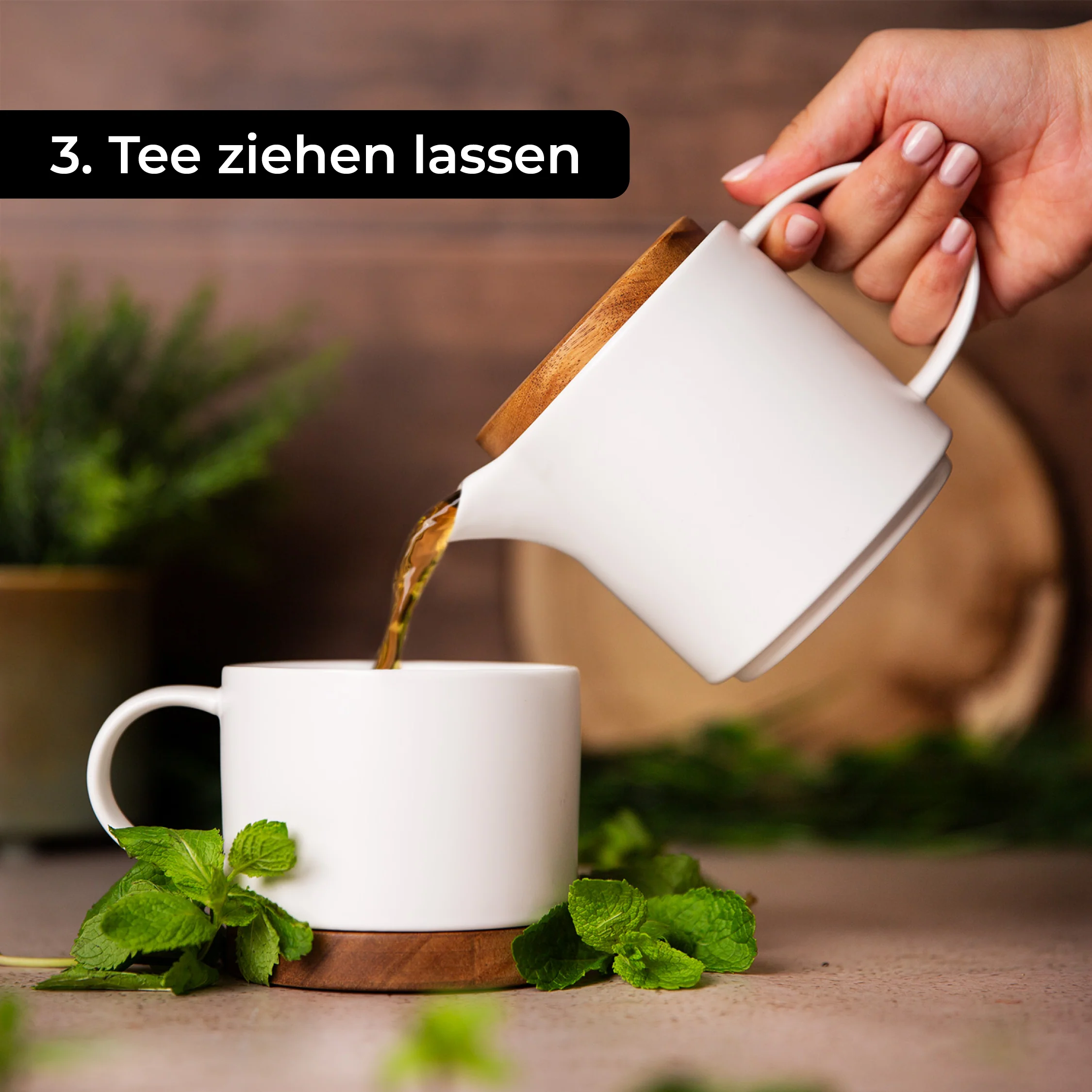 Keramik Teekanne (500ml) mit Tasse (400ml) - Image 10