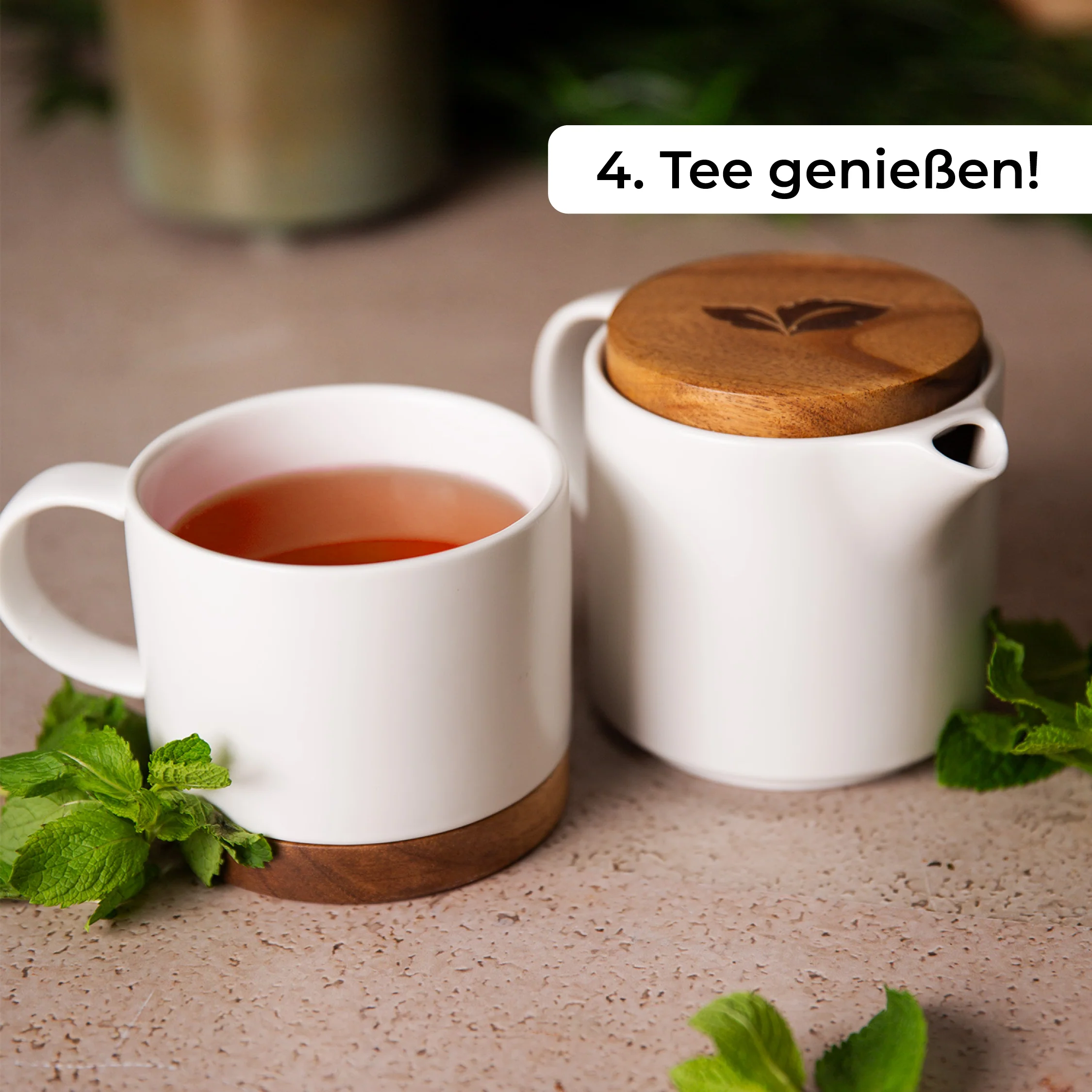 Keramik Teekanne (500ml) mit Tasse (400ml) - Image 11
