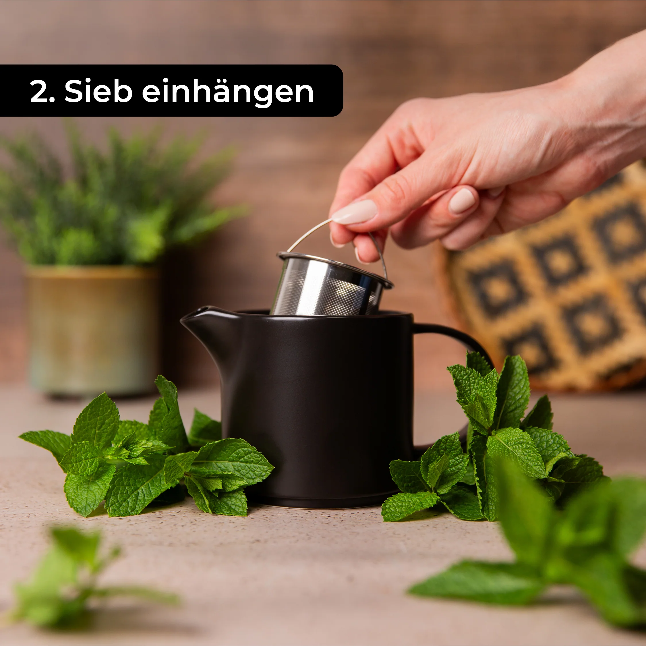 Keramik Teekanne (500ml) mit Tasse (400ml) - Image 4